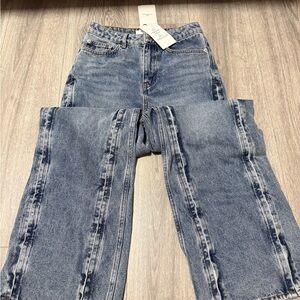 H&M x GLENN MARTENS Blue Flare Wide Leg Jeans LIMITED EDITION
